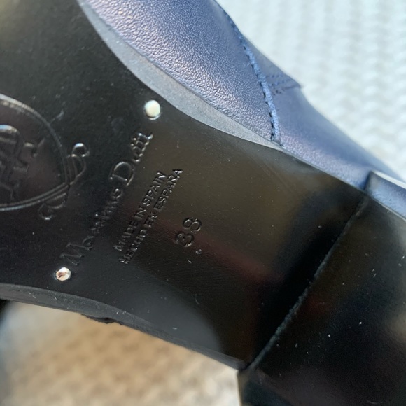 Massimo Dutti Blue Leather Ankle Boots - Picture 7 of 10